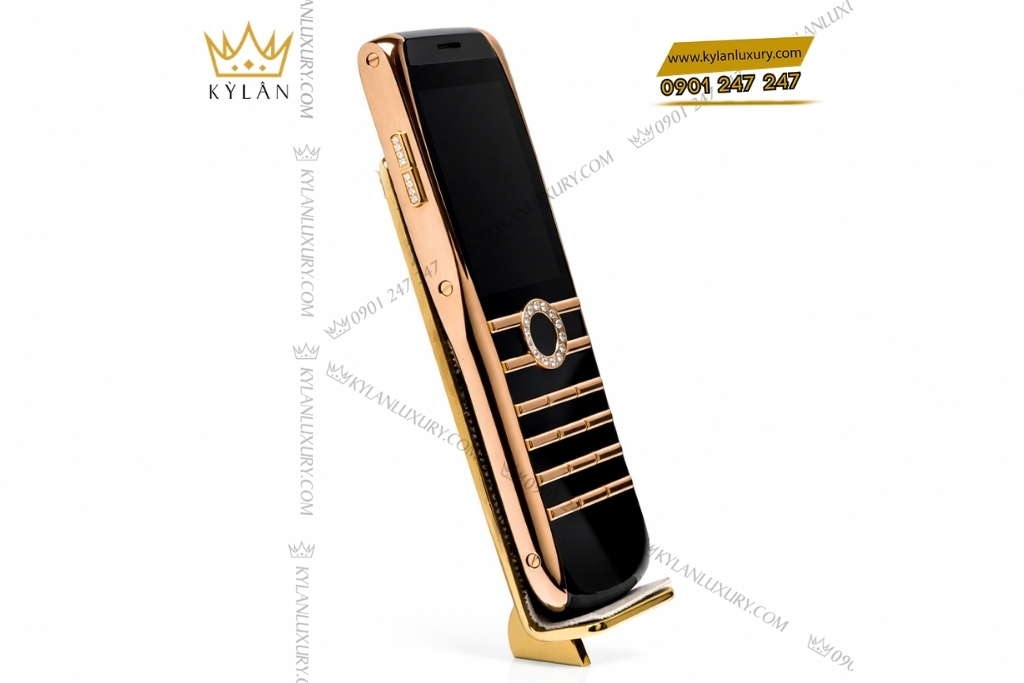 Kỳ Lân Luxury xor x2 vang hong dinh kim cuong 5 Điện thoại XOR X2 vàng hồng đính kim cương