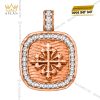 Dây chuyền Patek Philippe vàng hồng Au750 đính kim cương