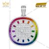 Dây chuyền Rainbow vàng trắng Au750 đính kim cương