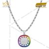 Dây chuyền Rainbow vàng trắng Au750 đính kim cương