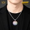 Dây chuyền Rainbow vàng trắng Au750 đính kim cương
