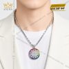 Dây chuyền Rainbow vàng trắng Au750 đính kim cương