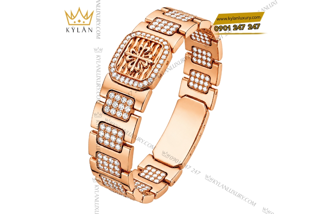 Kỳ Lân Luxury Lac tay Patek Philippe vang hong Au750 dinh kim cuong 3 Lắc tay Patek Philippe vàng hồng Au750 đính kim cương