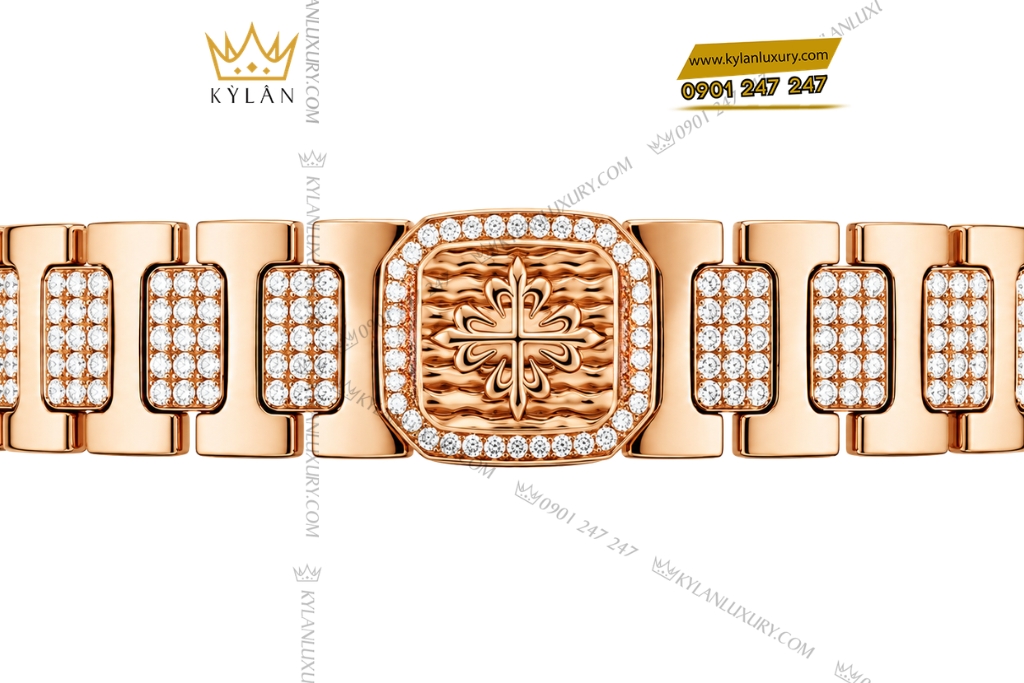 Lắc tay Patek Philippe vàng hồng Au750 đính kim cương