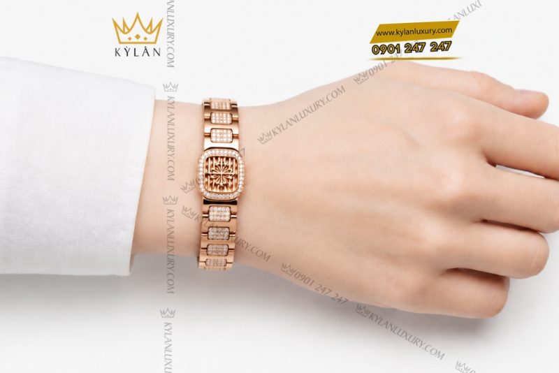 Lắc tay Patek Philippe vàng hồng Au750 đính kim cương
