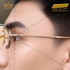 Mắt kính vàng Au750 đính kim cương