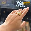 Nhẫn Rolex vàng vàng Au750 đính viên chủ 8ly1