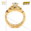 Nhẫn Rolex vàng vàng Au750 đính viên chủ 8ly1