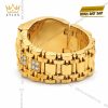 Nhẫn Rolex vàng vàng Au750 đính viên chủ 8ly1