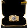 Nhẫn Rolex vàng vàng Au750 đính viên chủ 8ly1
