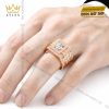 Nhẫn nam vàng hồng Au750 đính kim cương