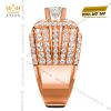 Nhẫn nam vàng hồng Au750 đính kim cương