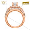 Nhẫn nam vàng hồng Au750 đính kim cương