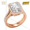 Nhẫn nữ vàng hồng Au750 đính kim cương