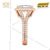 Nhẫn nữ vàng hồng Au750 đính kim cương