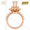 Nhẫn nữ vàng hồng Au750 đính kim cương