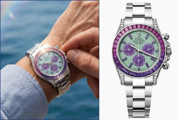 Bộ sưu tập Rolex Daytona Off-Catalogue nạm đá quý hé lộ tin đồn sắp ra mắt năm 2026