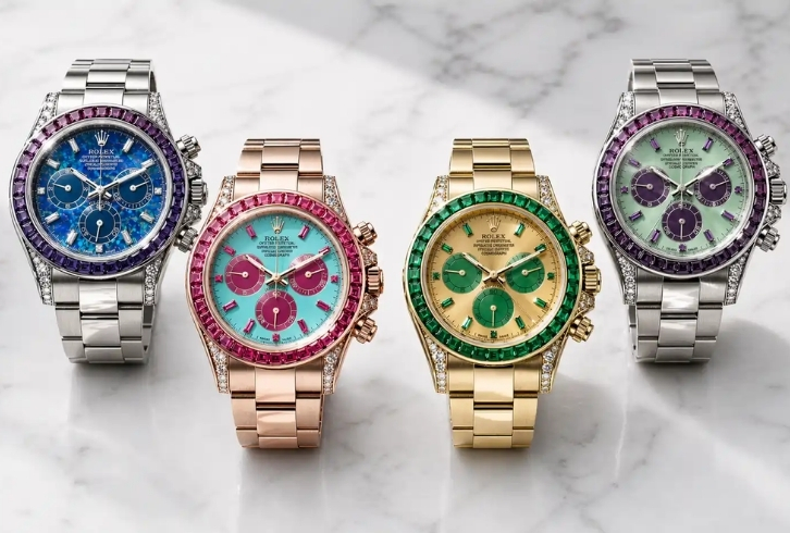 Bộ sưu tập Rolex Daytona Off-Catalogue nạm đá quý hé lộ tin đồn sắp ra mắt năm 2026