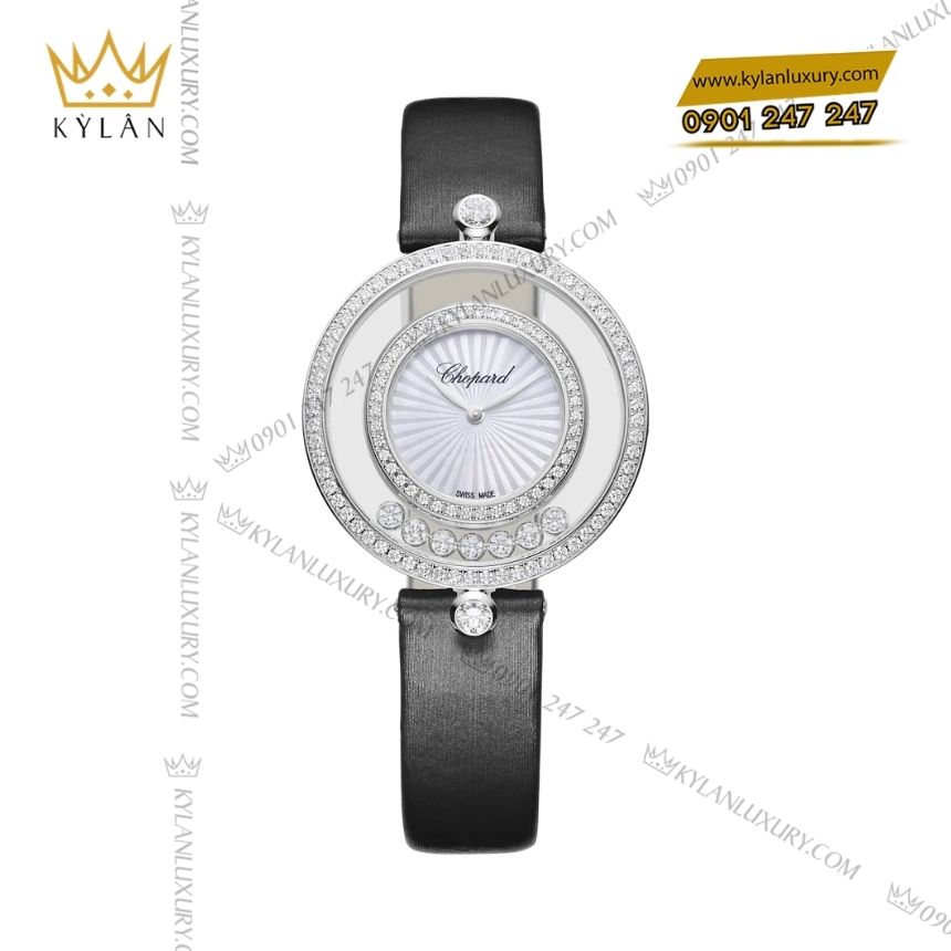 Kỳ Lân Luxury chopard happy diamonds 209426 1201 xa cu 7 Đồng hồ Chopard Happy Diamonds xà cừ 209426-1201