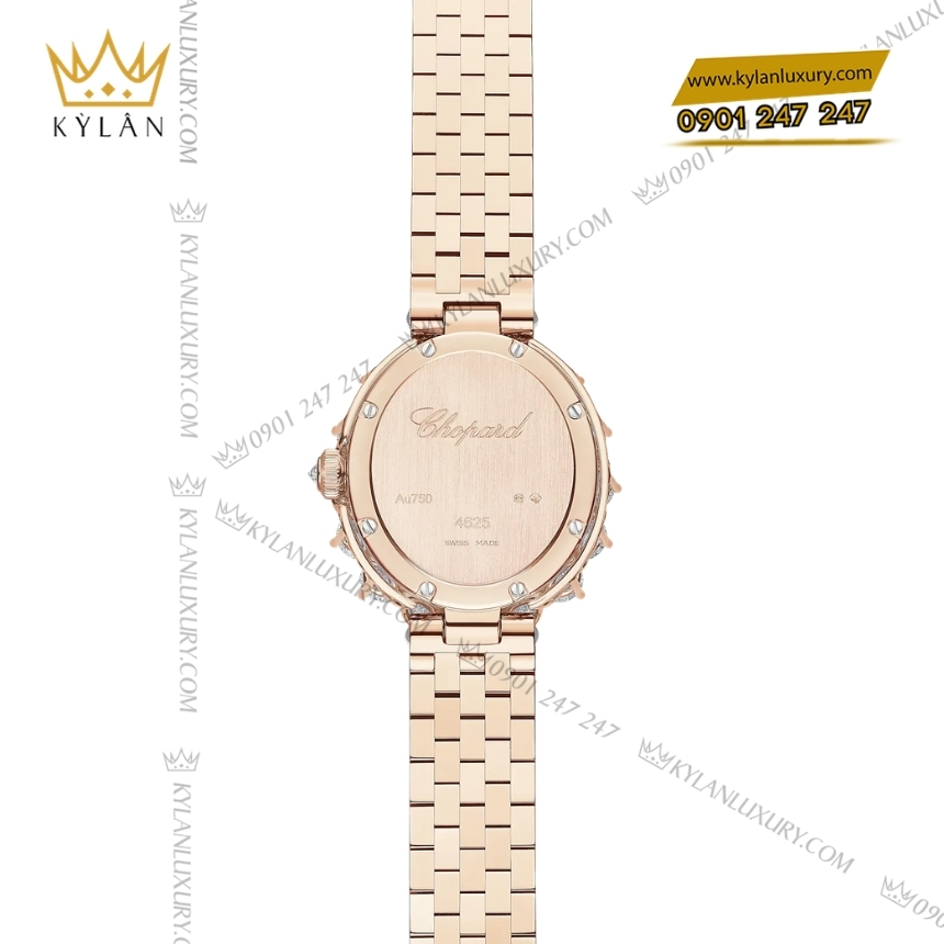 Kỳ Lân Luxury chopard lheure du diamant 10a393 5106 3 Đồng hồ Chopard L’Heure du Diamant xà cừ kim cương 10A393-5106