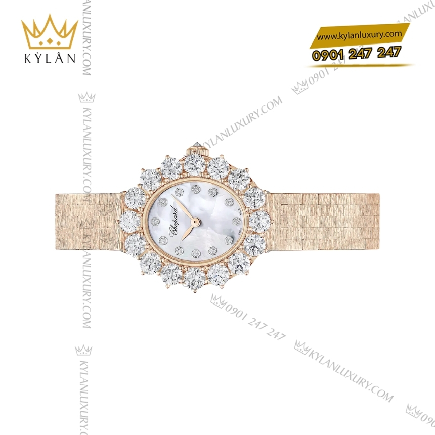 Kỳ Lân Luxury chopard lheure du diamant 10a393 5106 4 Đồng hồ Chopard L’Heure du Diamant xà cừ kim cương 10A393-5106