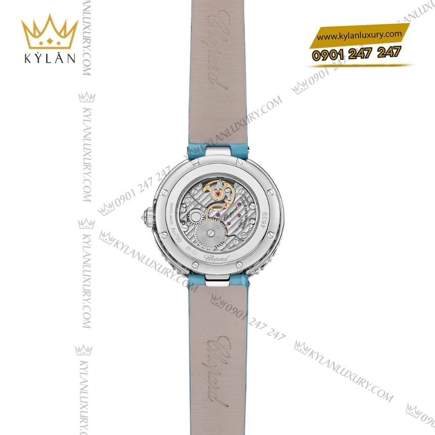 Kỳ Lân Luxury chopard lheure du diamant 13a178 1315 turquoise 2 Đồng hồ Chopard L’Heure du Diamant turquoise 13A178-1315