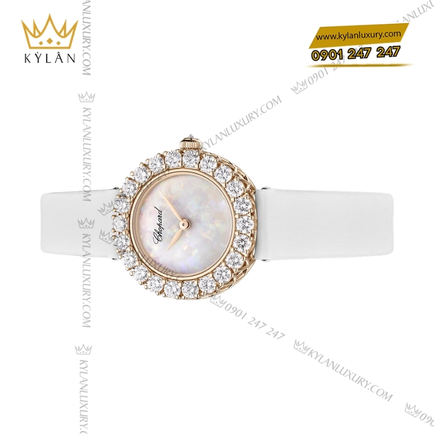 Kỳ Lân Luxury chopard lheure du diamant 13a178 5317 3 Đồng hồ Chopard L’Heure du Diamant trắng 13A178-5317
