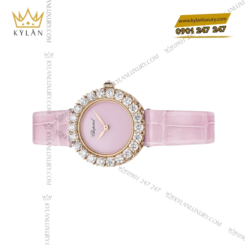 Kỳ Lân Luxury chopard lheure du diamant 13a178 5319 6 Đồng hồ Chopard L’Heure du Diamant mặt số hồng 13A178-5319