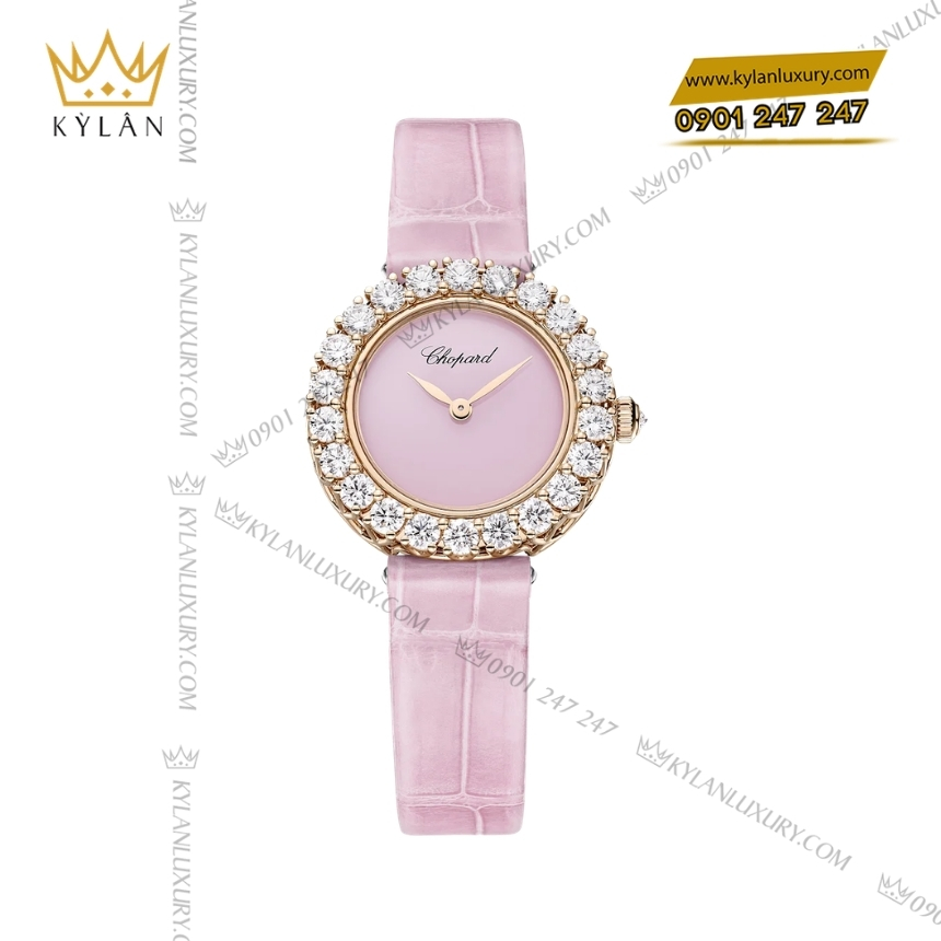 Kỳ Lân Luxury chopard lheure du diamant 13a178 5319 7 Đồng hồ Chopard L’Heure du Diamant mặt số hồng 13A178-5319