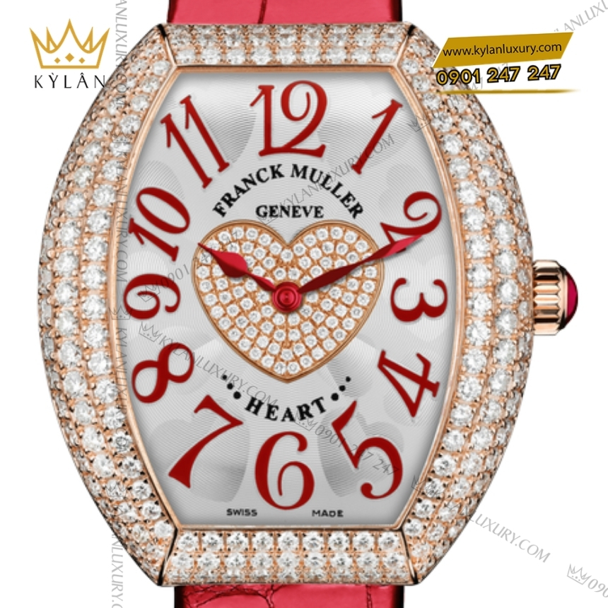 Kỳ Lân Luxury franck muller heart vang hong kim cuong 3 Đồng hồ Franck Muller Heart vàng hồng đính kim V32
