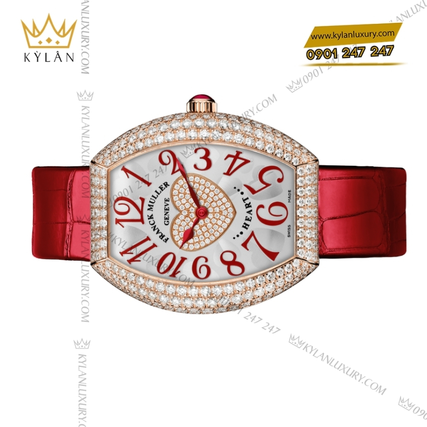 Kỳ Lân Luxury franck muller heart vang hong kim cuong 4 Đồng hồ Franck Muller Heart vàng hồng đính kim V32