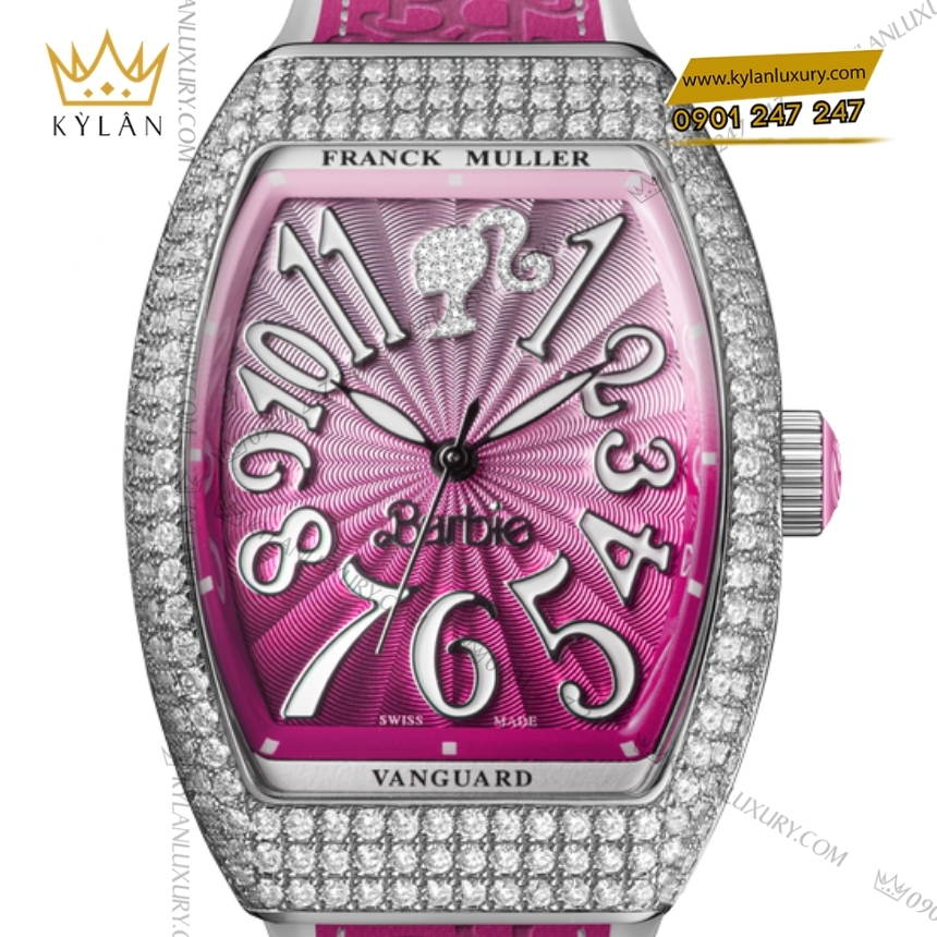 Kỳ Lân Luxury franck muller vanguard v32 barbie dinh kim cuong 4 Đồng hồ Franck Muller Vanguard V32 Barbie đính kim cương