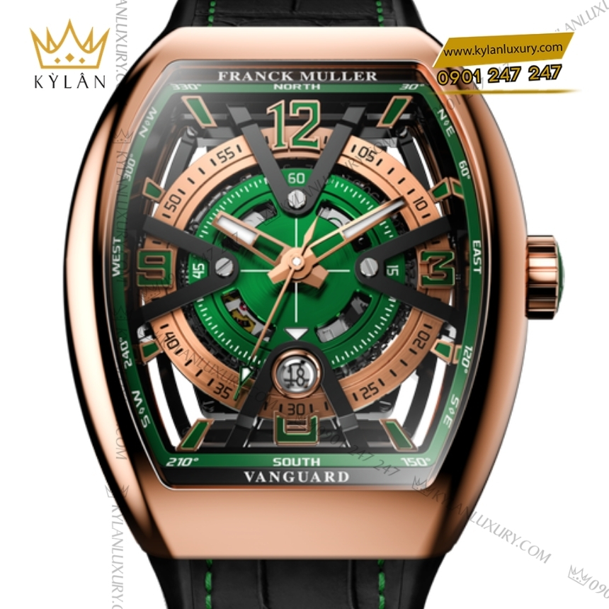 Kỳ Lân Luxury franck muller vanguard vector skeleton v43 4 Đồng hồ Franck Muller Vanguard Vector Skeleton V43
