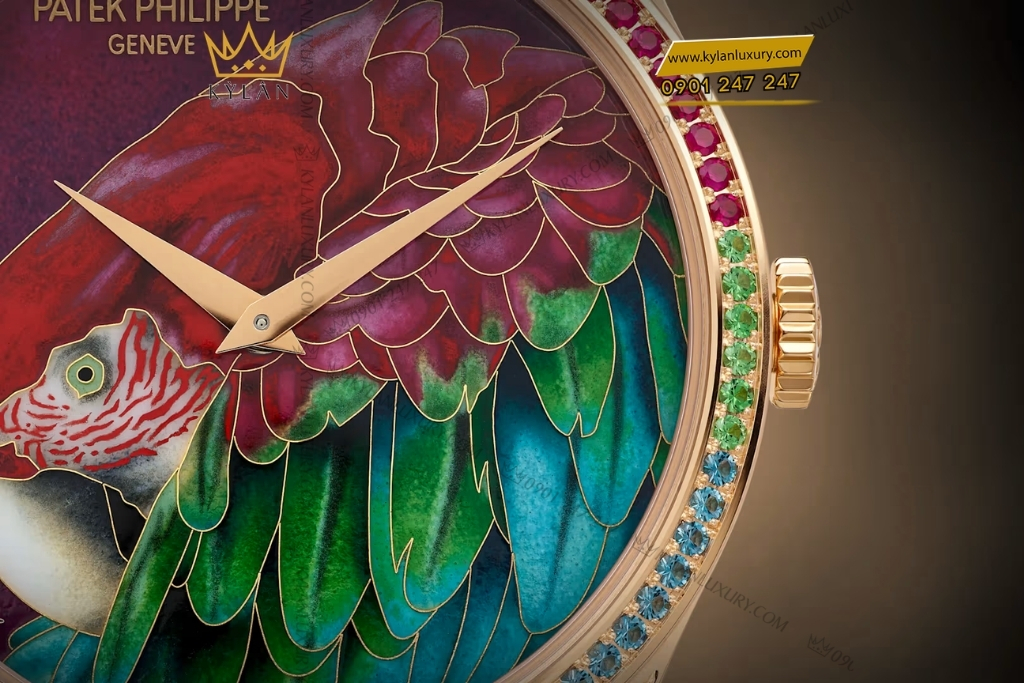 Kỳ Lân Luxury patek philippe 5077 211r 001 green winged wacaw 4 Đồng hồ Patek Philippe Green-Winged Macaw 5077/211R-001