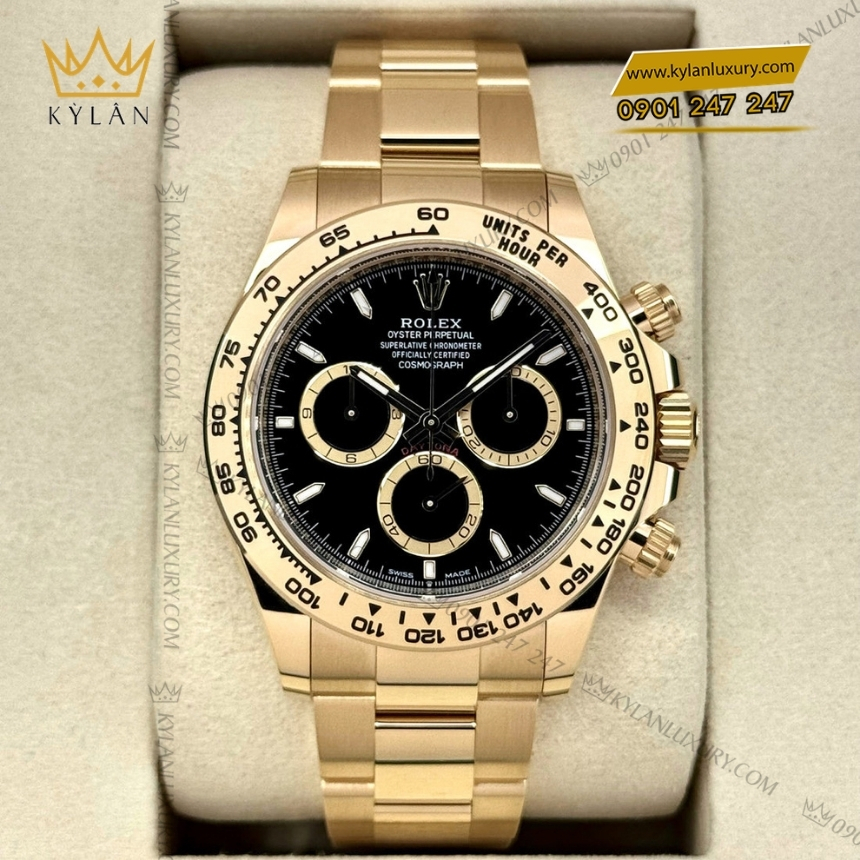 Kỳ Lân Luxury rolex cosmograph daytona 126508 0004 vang vang mat so den 10 Đồng hồ Rolex Cosmograph Daytona vàng vàng mặt số đen 126508-0004