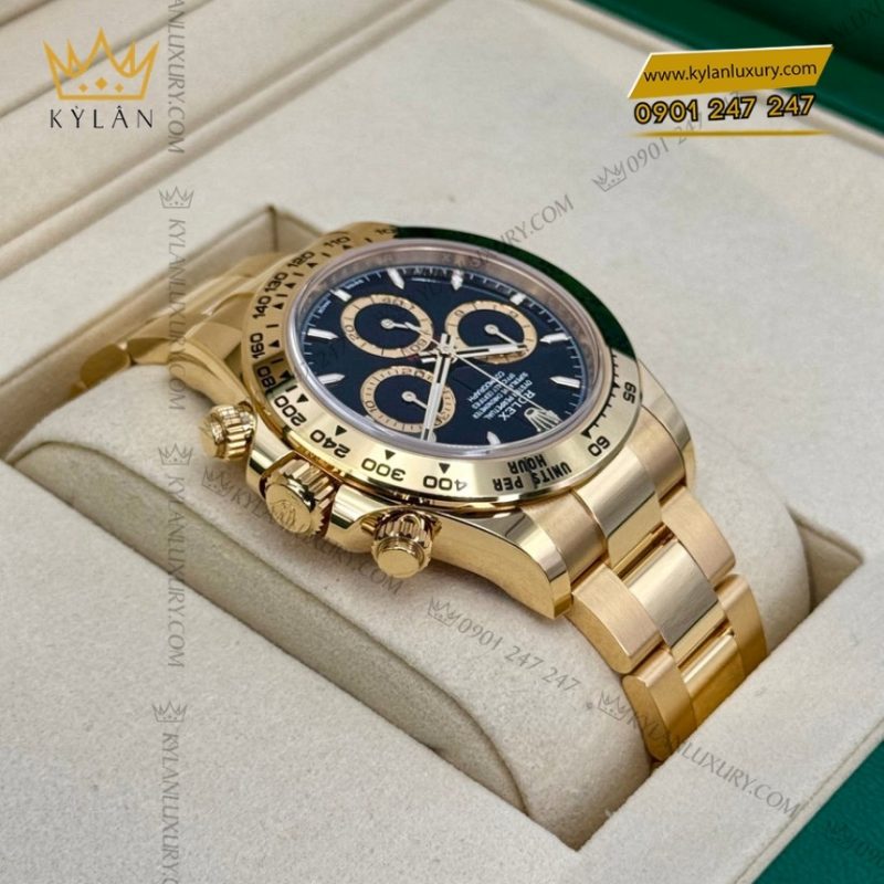 Đồng hồ Rolex Cosmograph Daytona vàng vàng mặt số đen 126508-0004