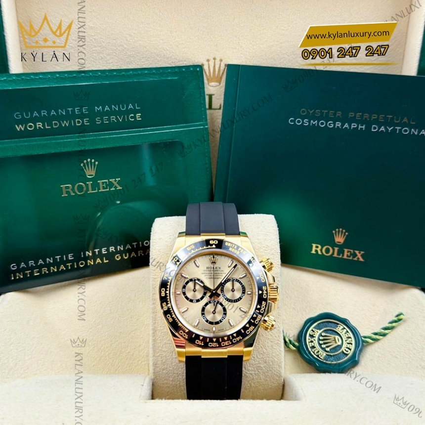 Kỳ Lân Luxury rolex cosmograph daytona 126518ln 0010mat so vang 2 Đồng hồ Rolex Cosmograph Daytona mặt số vàng 126518LN-0010