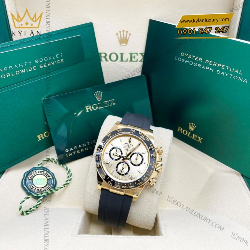 Kỳ Lân Luxury rolex cosmograph daytona 126518ln 0010mat so vang 3 Đồng hồ Rolex Cosmograph Daytona mặt số vàng 126518LN-0010