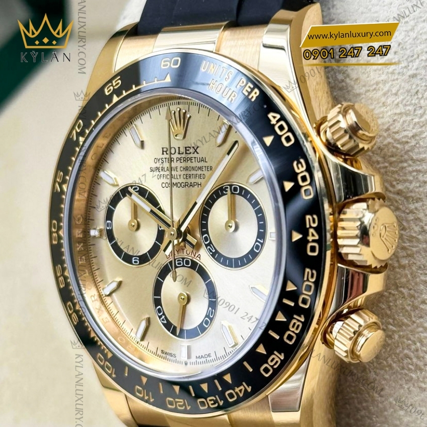 Kỳ Lân Luxury rolex cosmograph daytona 126518ln 0010mat so vang 6 Đồng hồ Rolex Cosmograph Daytona mặt số vàng 126518LN-0010
