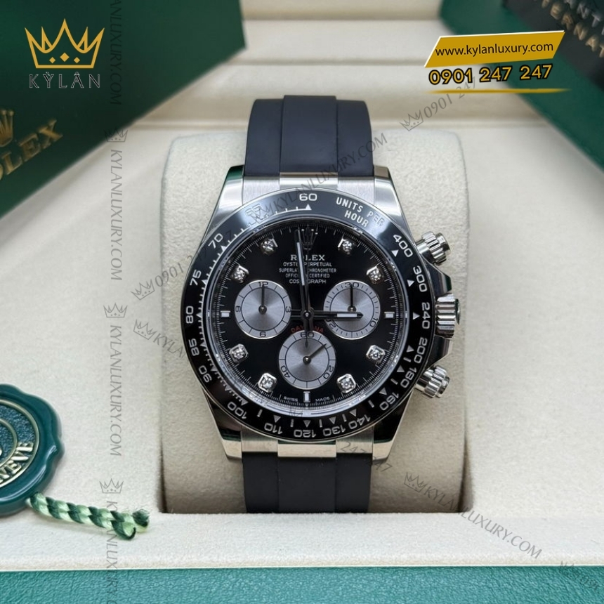 Kỳ Lân Luxury rolex cosmograph daytona 126519ln 0004 mat den coc kim 5 Đồng hồ Rolex Cosmograph Daytona mặt số đen cọc kim 126519LN-0004
