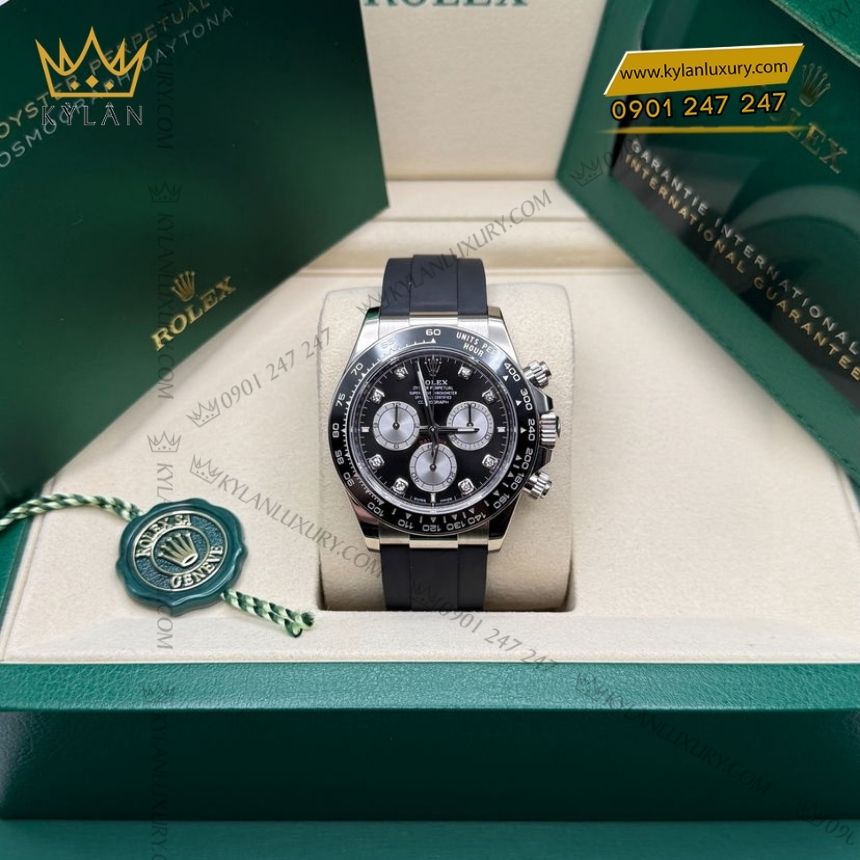 Kỳ Lân Luxury rolex cosmograph daytona 126519ln 0004 mat den coc kim 7 Đồng hồ Rolex Cosmograph Daytona mặt số đen cọc kim 126519LN-0004