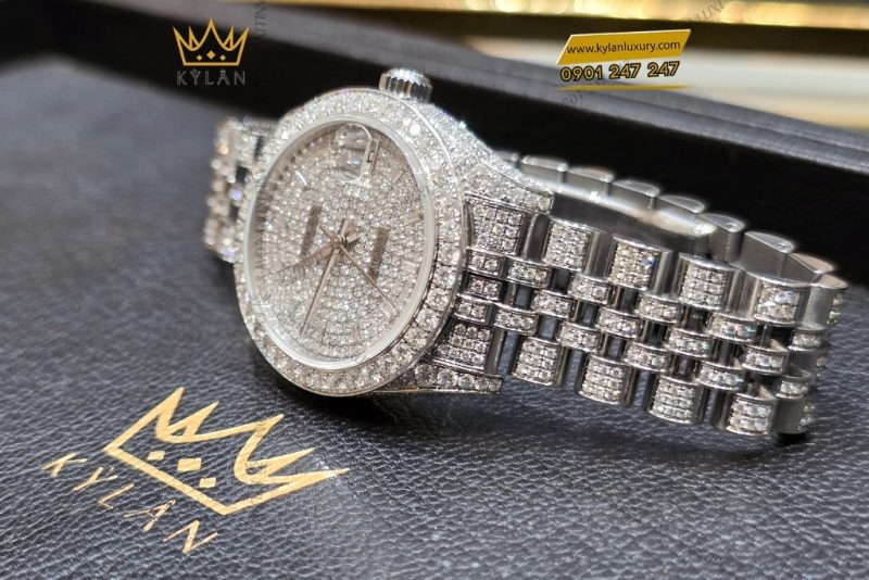Đồng hồ Rolex Datejust 31 178174 custom full kim cương
