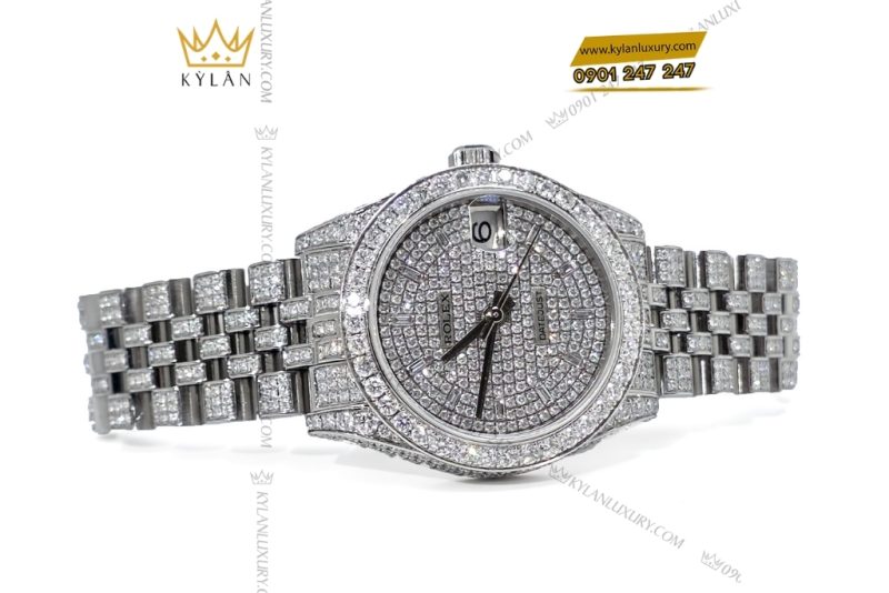 Đồng hồ Rolex Datejust 31 178174 custom full kim cương