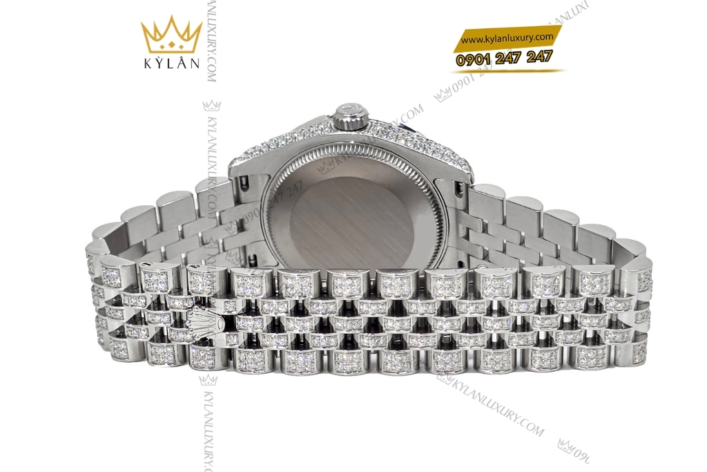 Kỳ Lân Luxury rolex datejust 31 178174 custom full kim cuong 17 Đồng hồ Rolex Datejust 31 178174 custom full kim cương