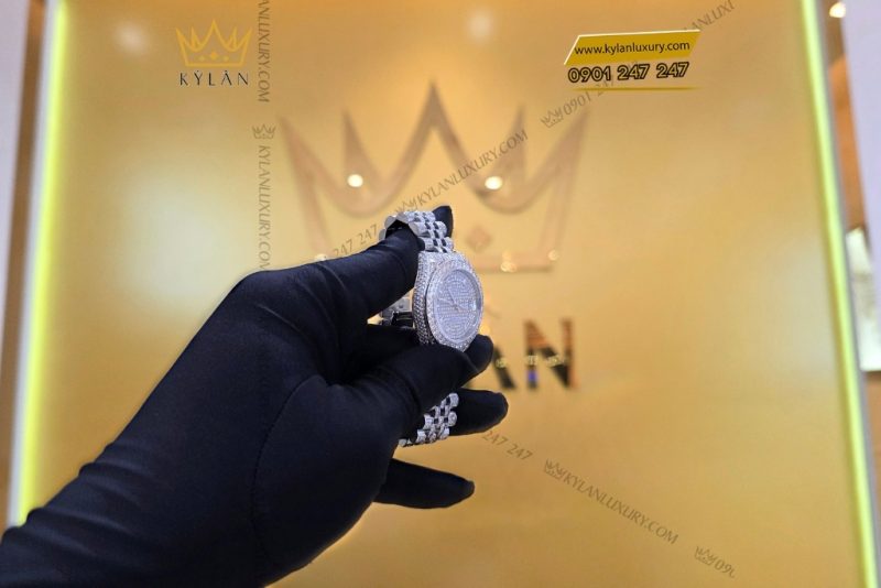 Đồng hồ Rolex Datejust 31 178174 custom full kim cương