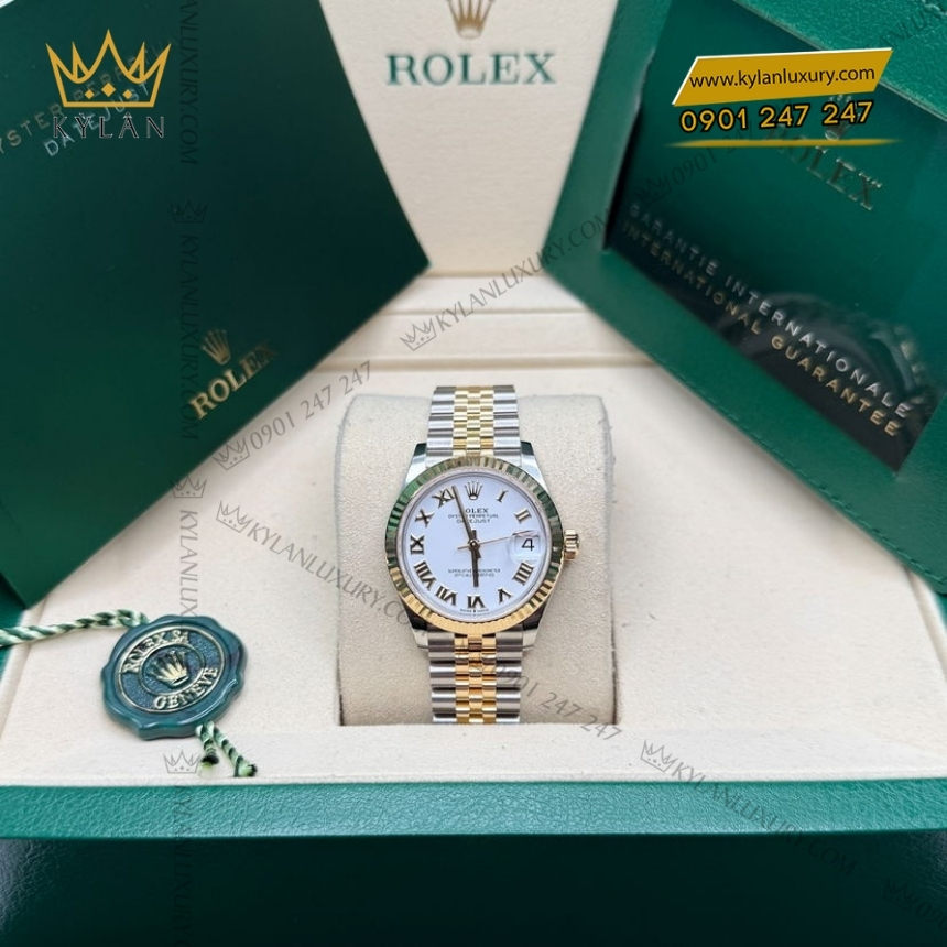 Kỳ Lân Luxury rolex datejust 31 278273 0002 trang la ma 2 Đồng hồ Rolex Datejust 31 mặt trắng La Mã 278273-0002