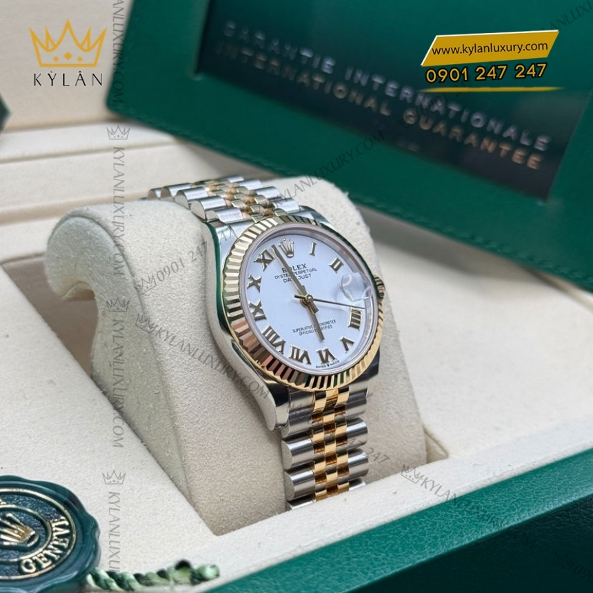 Kỳ Lân Luxury rolex datejust 31 278273 0002 trang la ma 5 Đồng hồ Rolex Datejust 31 mặt trắng La Mã 278273-0002