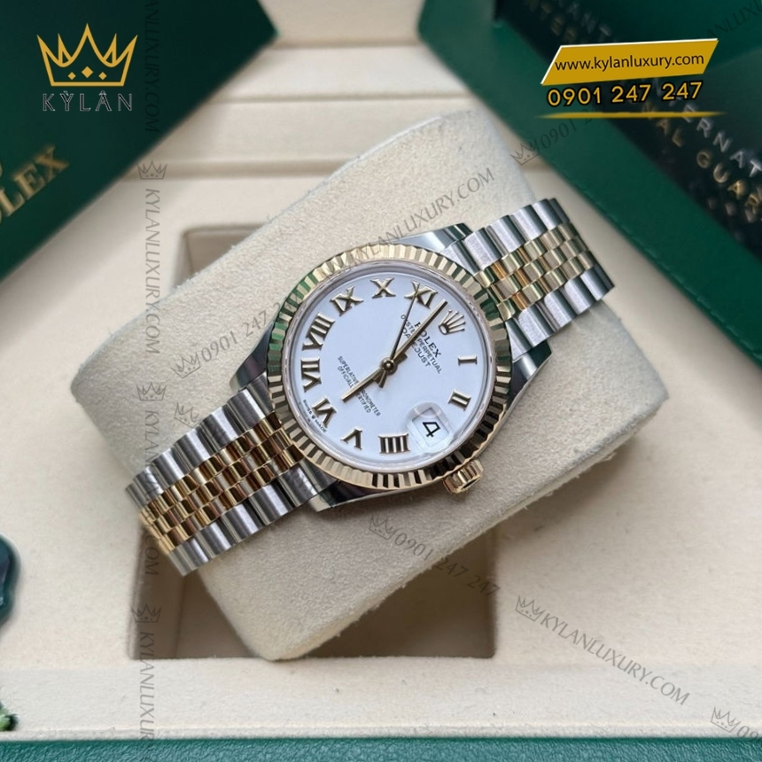Kỳ Lân Luxury rolex datejust 31 278273 0002 trang la ma 9 Đồng hồ Rolex Datejust 31 mặt trắng La Mã 278273-0002