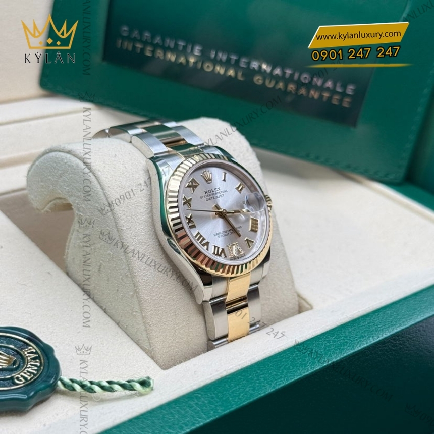 Kỳ Lân Luxury rolex datejust 31 278273 0003 mat bac la ma 4 Đồng hồ Rolex Datejust 31 mặt bạc La Mã 278273-0003
