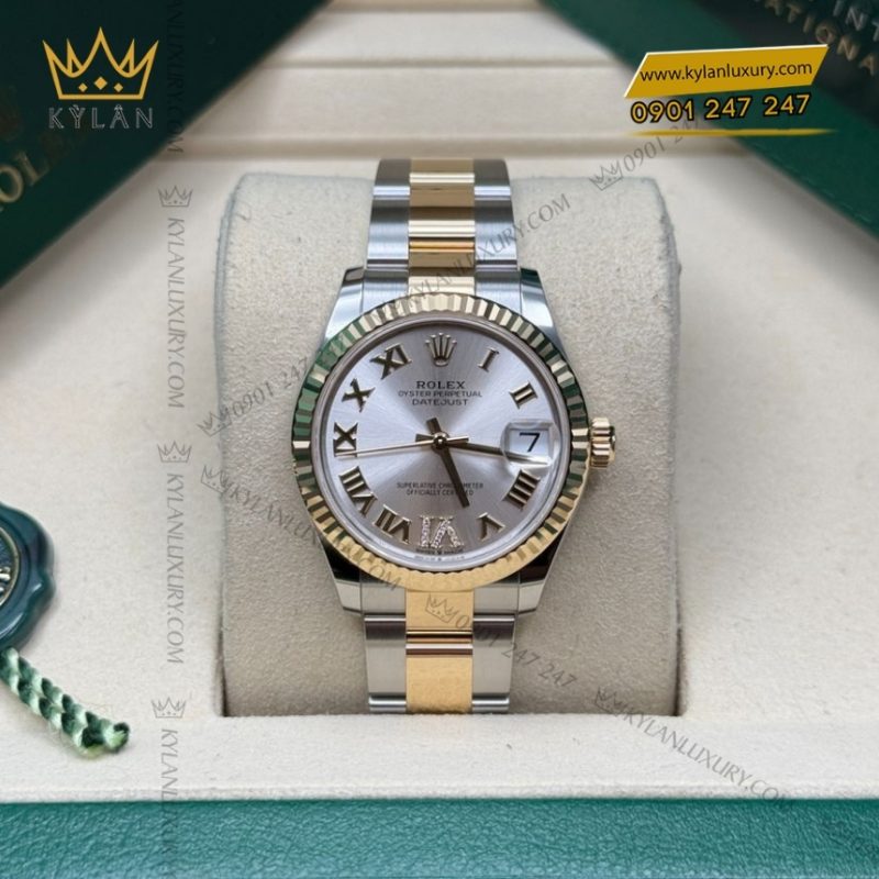 Đồng hồ Rolex Datejust 31 mặt bạc La Mã 278273-0003